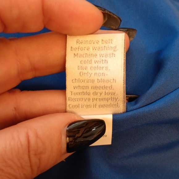 LC Lauren Conrad Blue Ruffle Skirt Dress no belt sleevless mini lined Size 10 - Picture 7 of 7